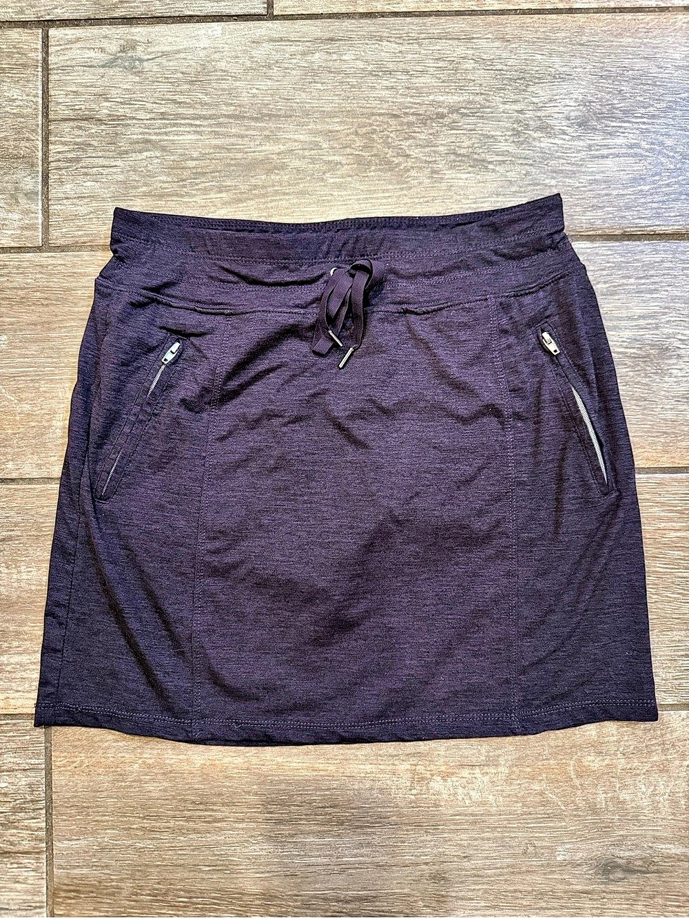 Tangerine Active Heathered Athletic Skort with Zipper Pockets Purple Small